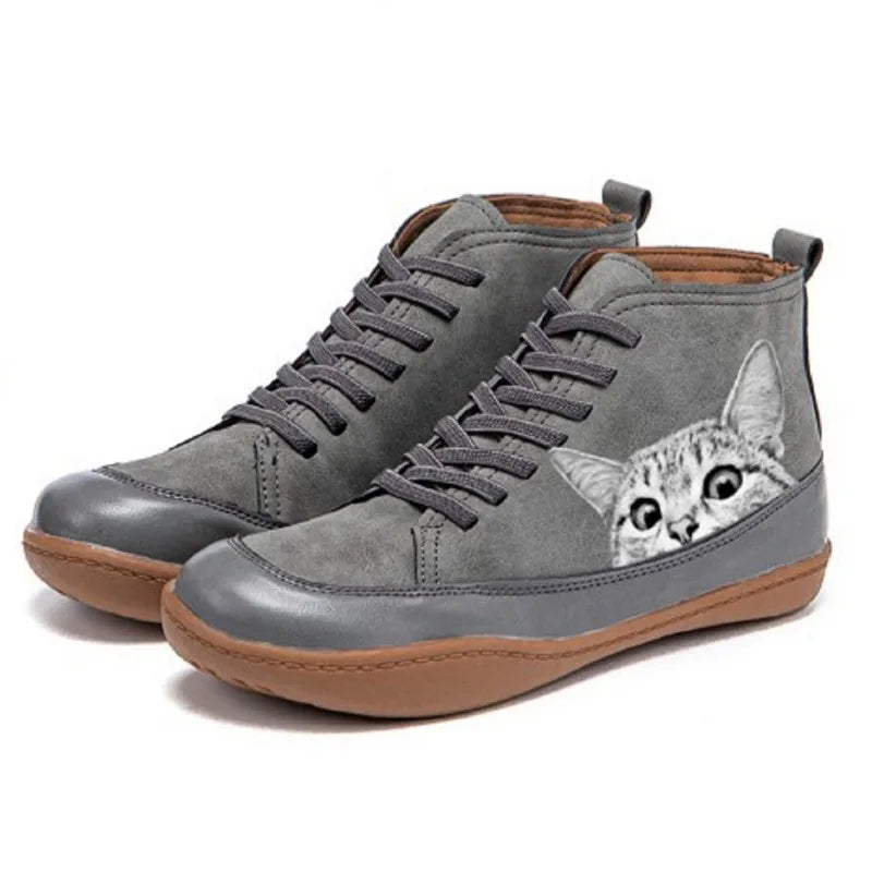 Fenna™ | Legende sneakers med katteprint
