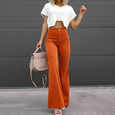 Stine | Stilfulde High-Waist Flared Bukser