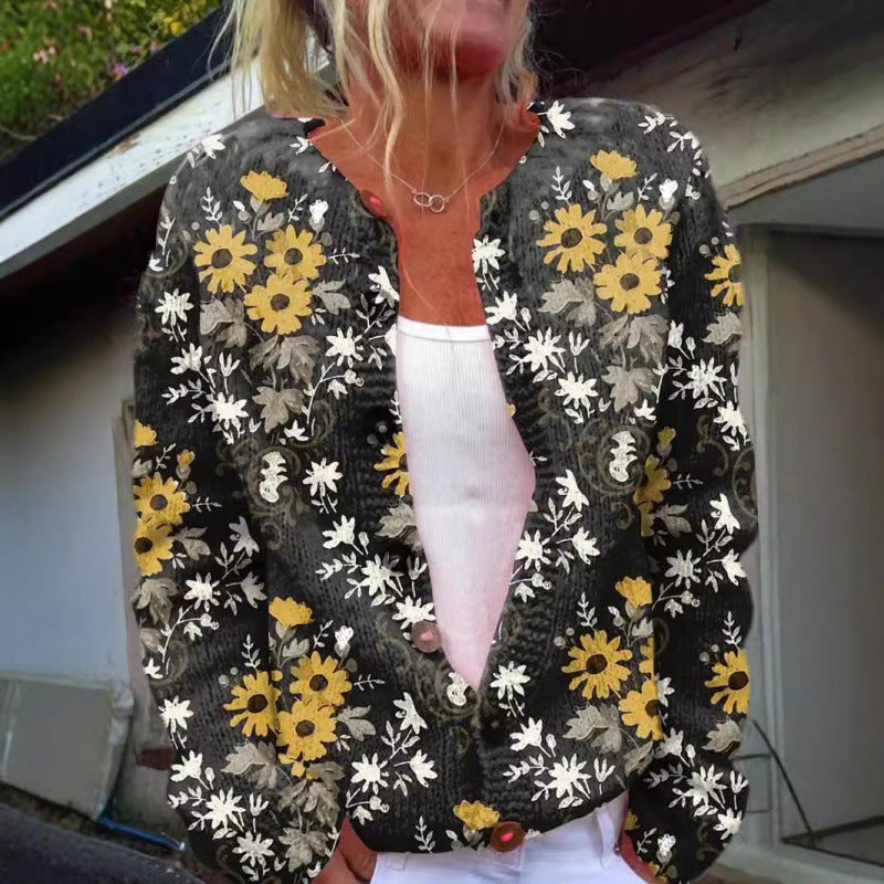 Lotte™ – Let cardigan med legende print